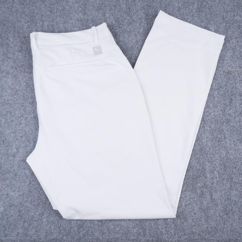 Puma Golf Pants Mens 38x34 White Performance Stretch 535523-01 Enjoy Golf